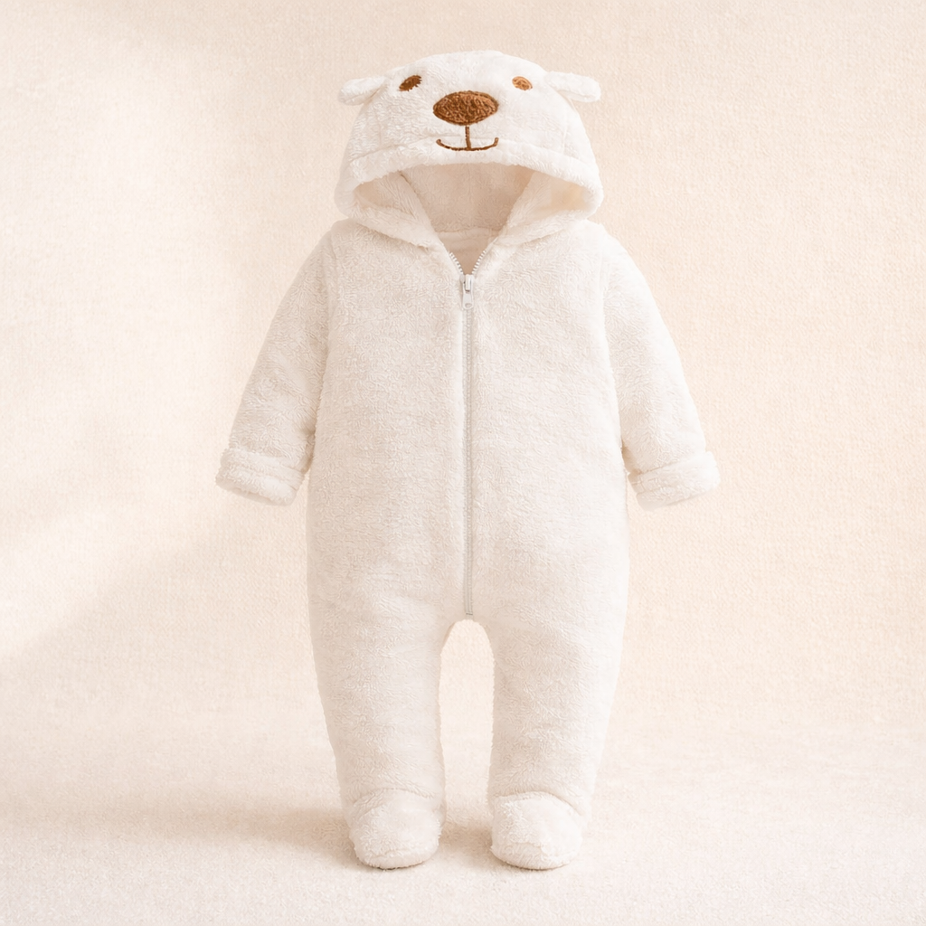 אוברול פליז דובי לתינוק – Teddy Cozy Suit