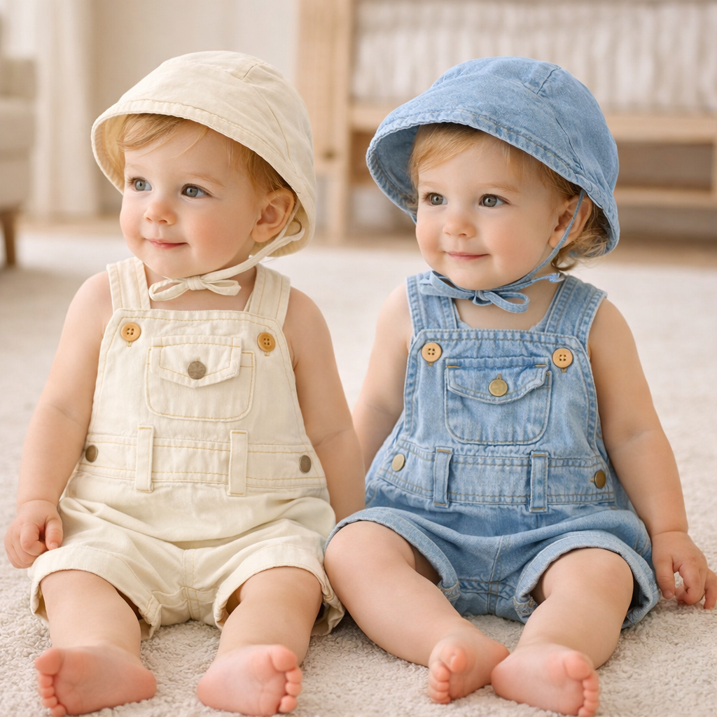 בגד גוף קיצי נוח ואוורירי, כולל כובע מתוק - ג'וני