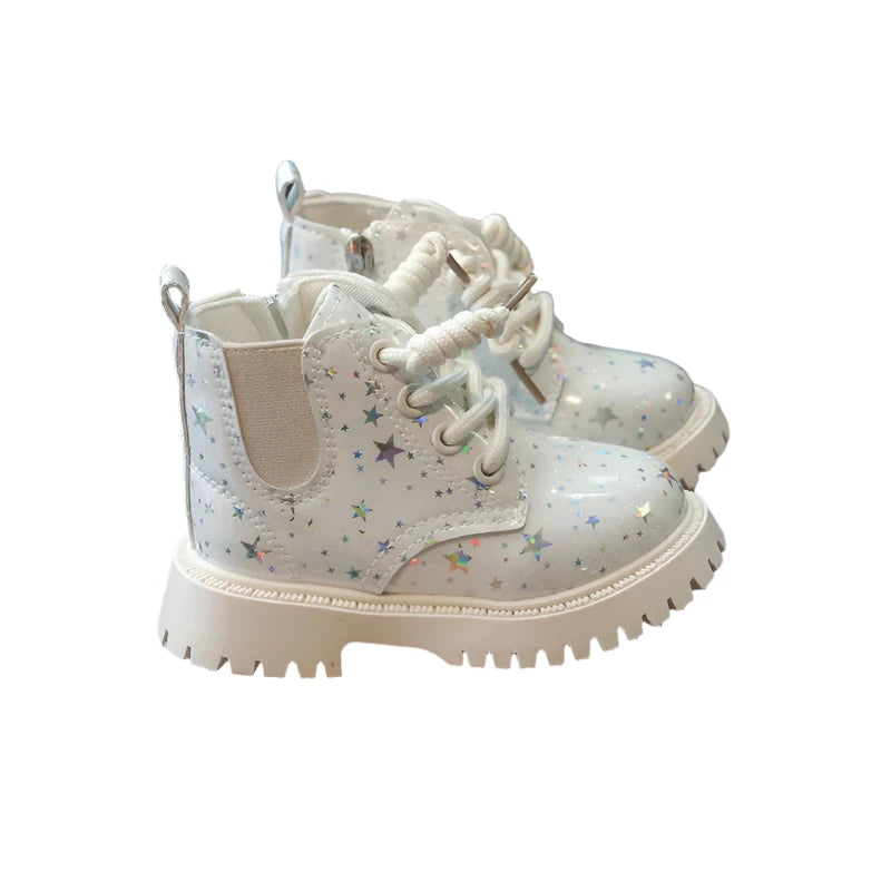 מגפי חורף נוצצים עם כוכבים