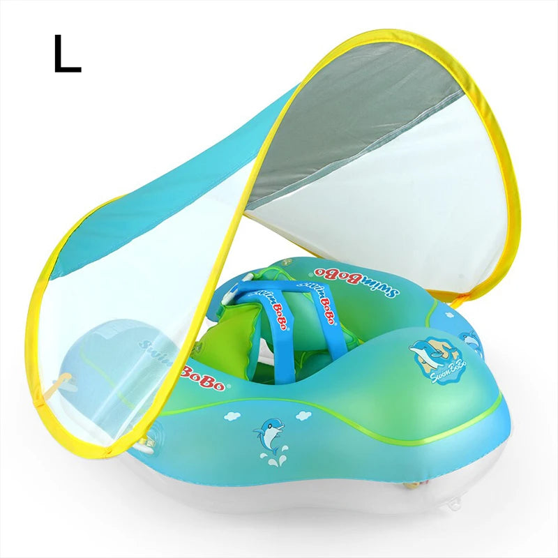 מצוף שחייה לתינוקות עם גגון וחגורות ורצועה – דגם משה