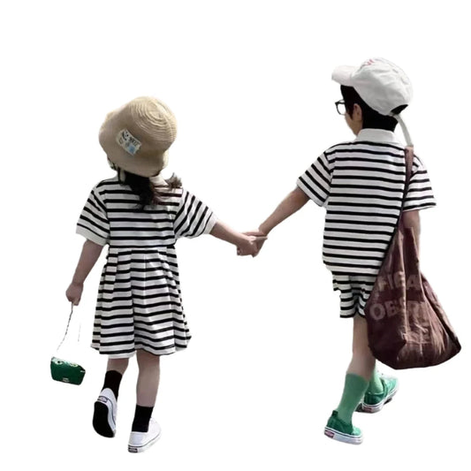 חליפת פולו קצרה סרוגה לתינוקות