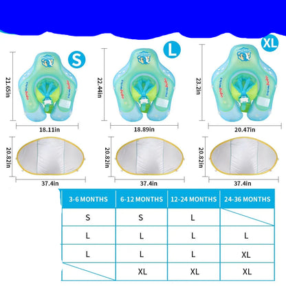מצוף שחייה לתינוקות עם גגון וחגורות ורצועה – דגם משה