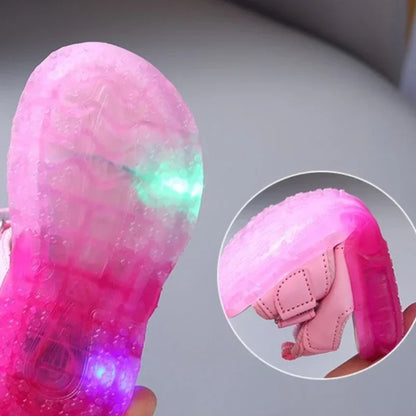 נעל הלו קיטי עם אורות לילדות