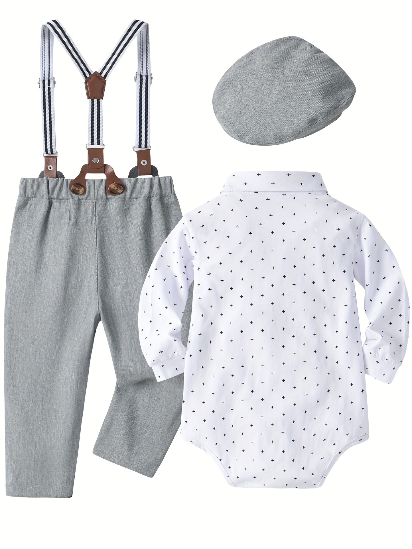 סרבל גנטלמן בייבי 3 חלקים דגם אליה