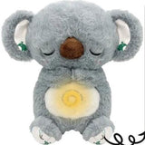 4 Modes Baby Breathing Soothing Elephant Plush Doll Toy Sleeping Companion Music and Light Doll Sensory Stuffed Toy Kids Gift