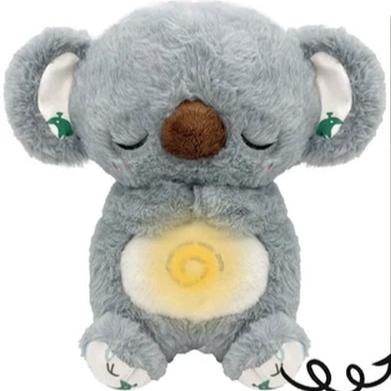 4 Modes Baby Breathing Soothing Elephant Plush Doll Toy Sleeping Companion Music and Light Doll Sensory Stuffed Toy Kids Gift